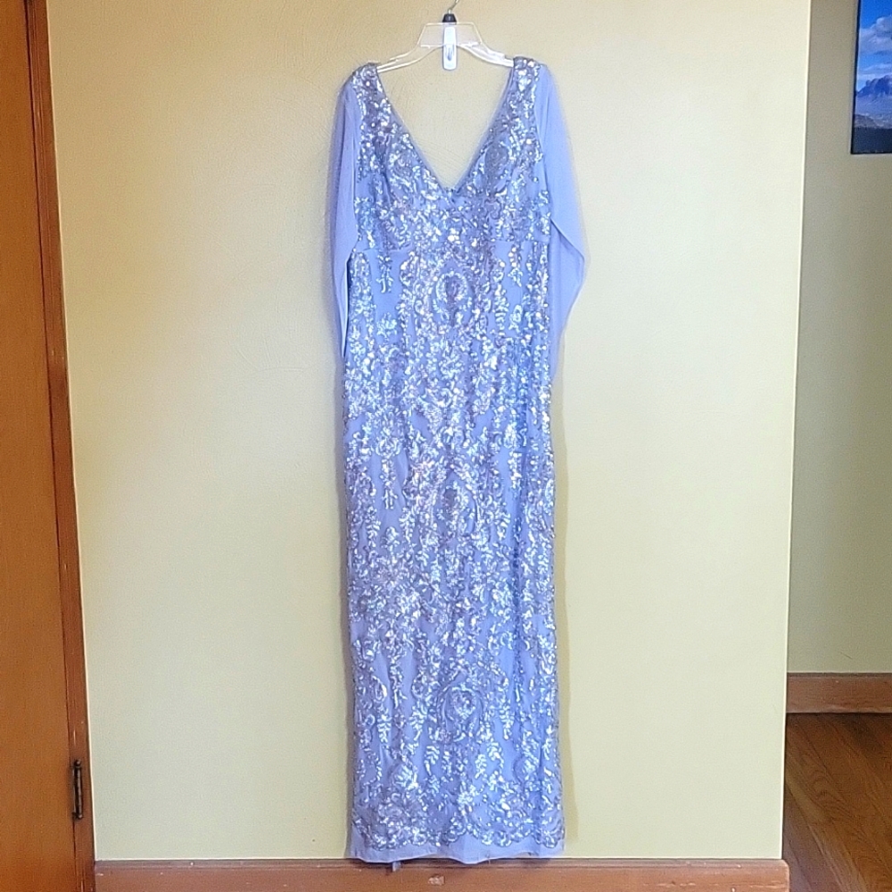 Beautiful Silver Sequin gown